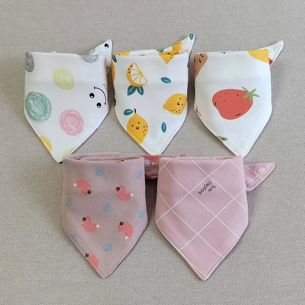 5pcs Triangle Baby Bibs