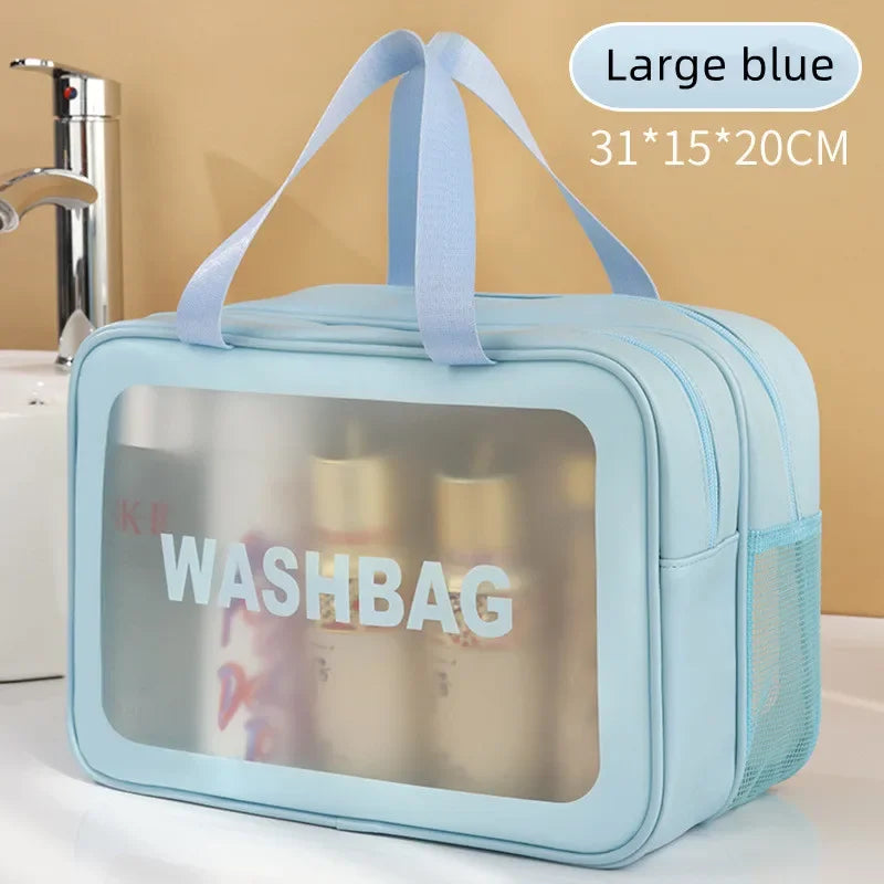 Transparent portable storage travel bag