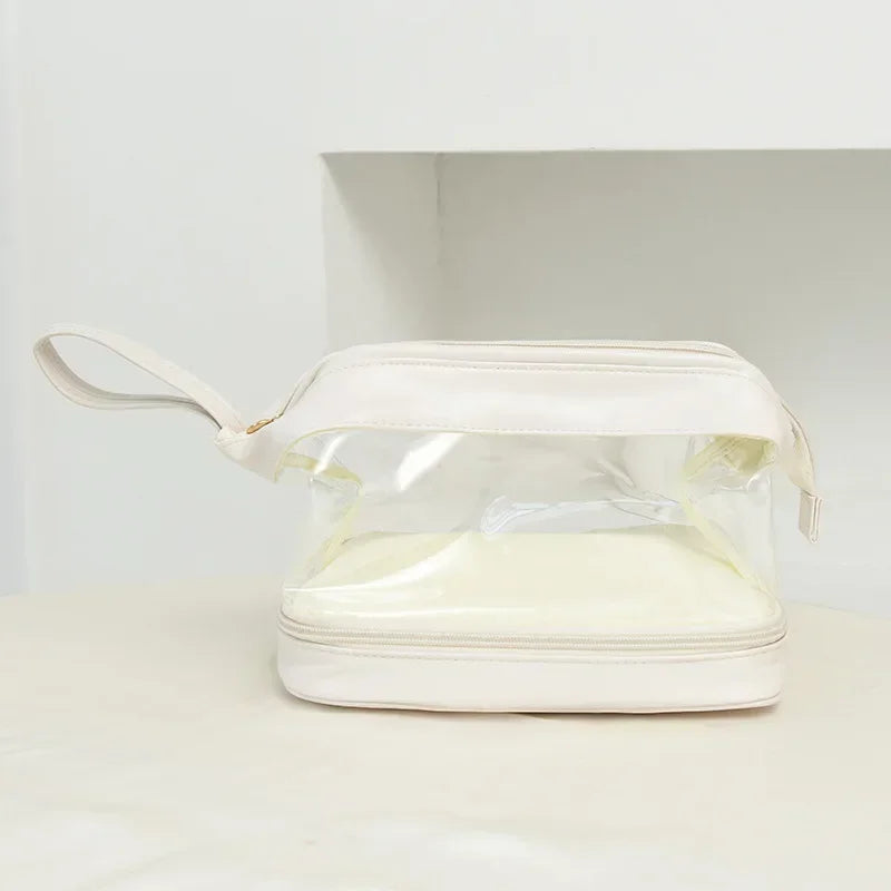 Clear Double Layer Makeup Bag