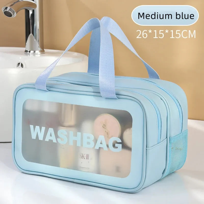 Transparent portable storage travel bag