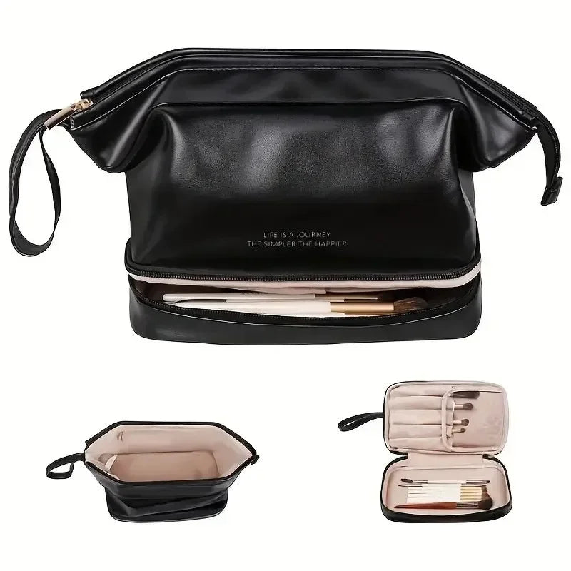 Clear Double Layer Makeup Bag