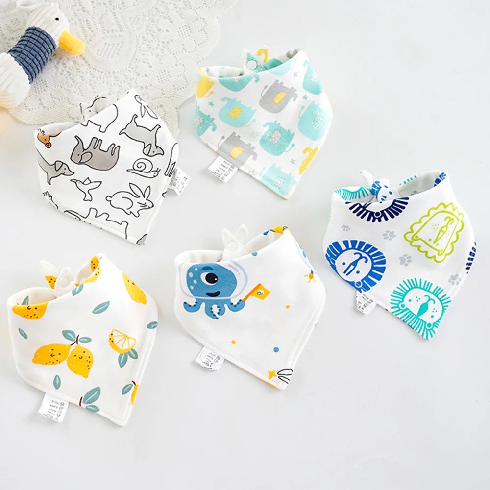 5pcs Triangle Baby Bibs