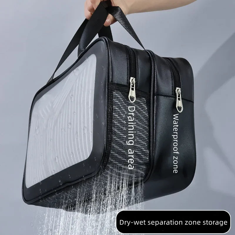 Transparent portable storage travel bag