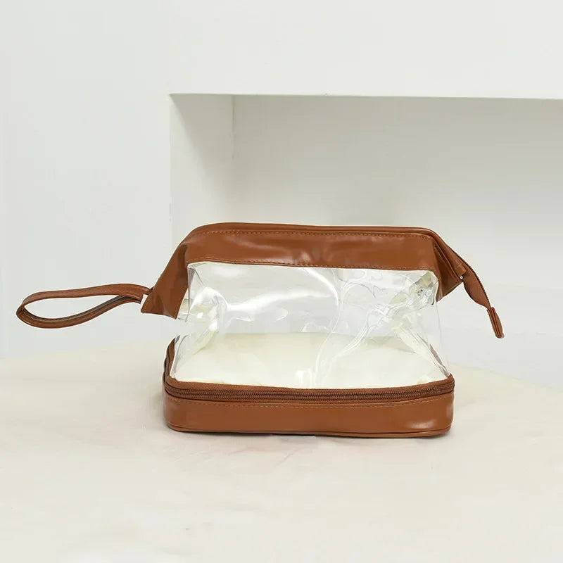 Clear Double Layer Makeup Bag