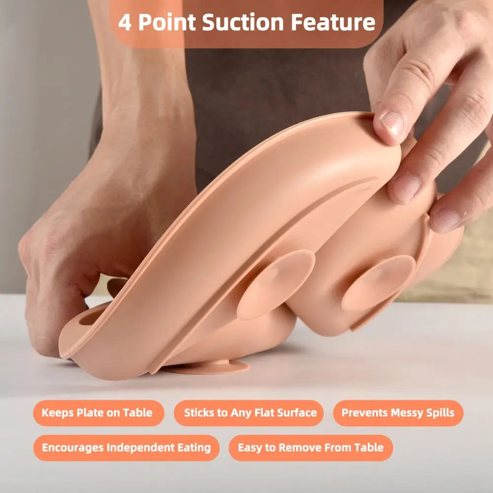 1pc 20x20x3cm Bear Baby Food Bowl