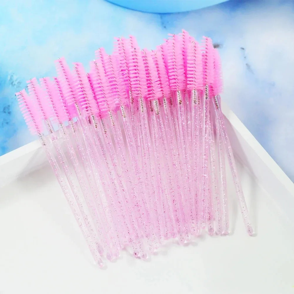 50 Pcs Eyelash Brushes