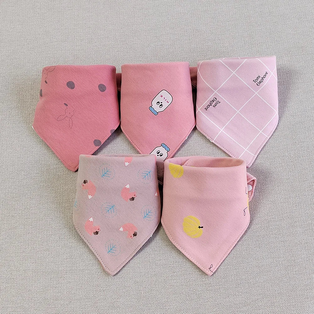 5pcs Triangle Baby Bibs
