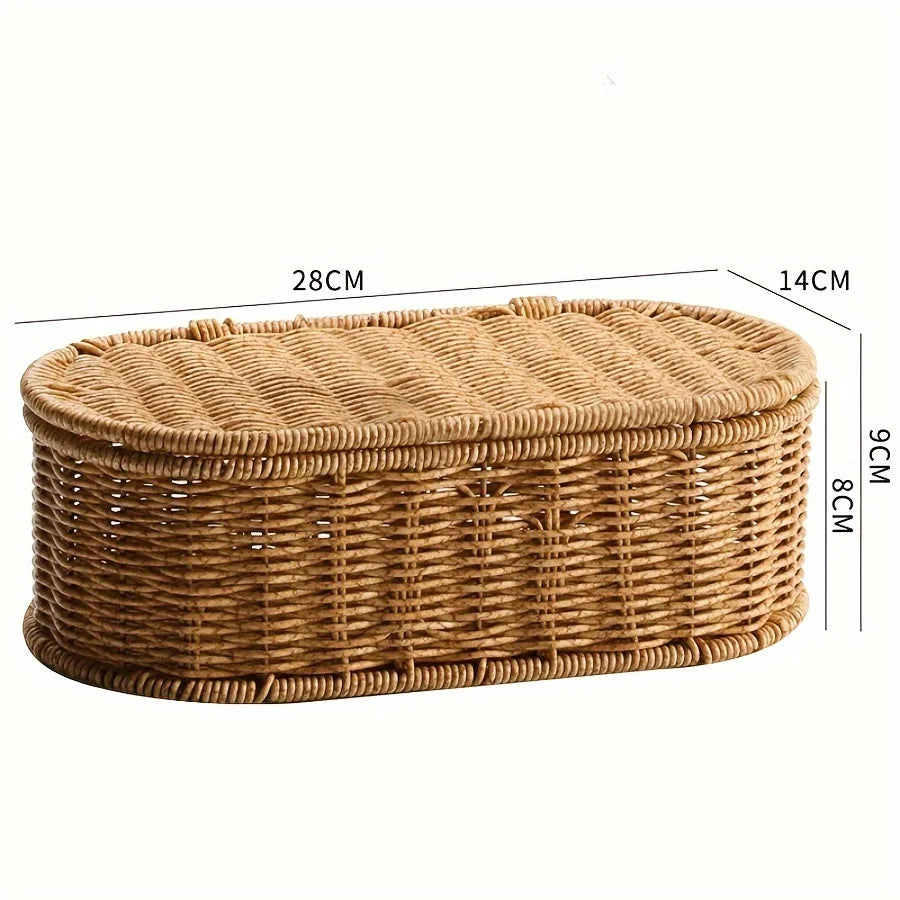 Bohemian Rattan Storage Basket