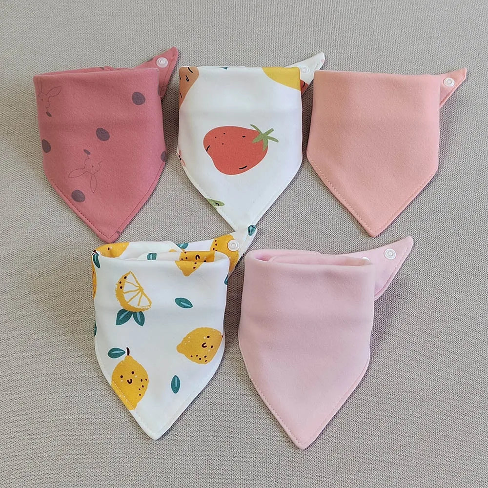 5pcs Triangle Baby Bibs