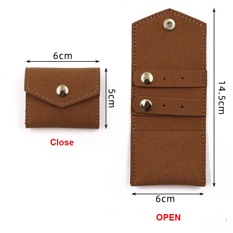 Small Microfiber Leather Jewelry Storage