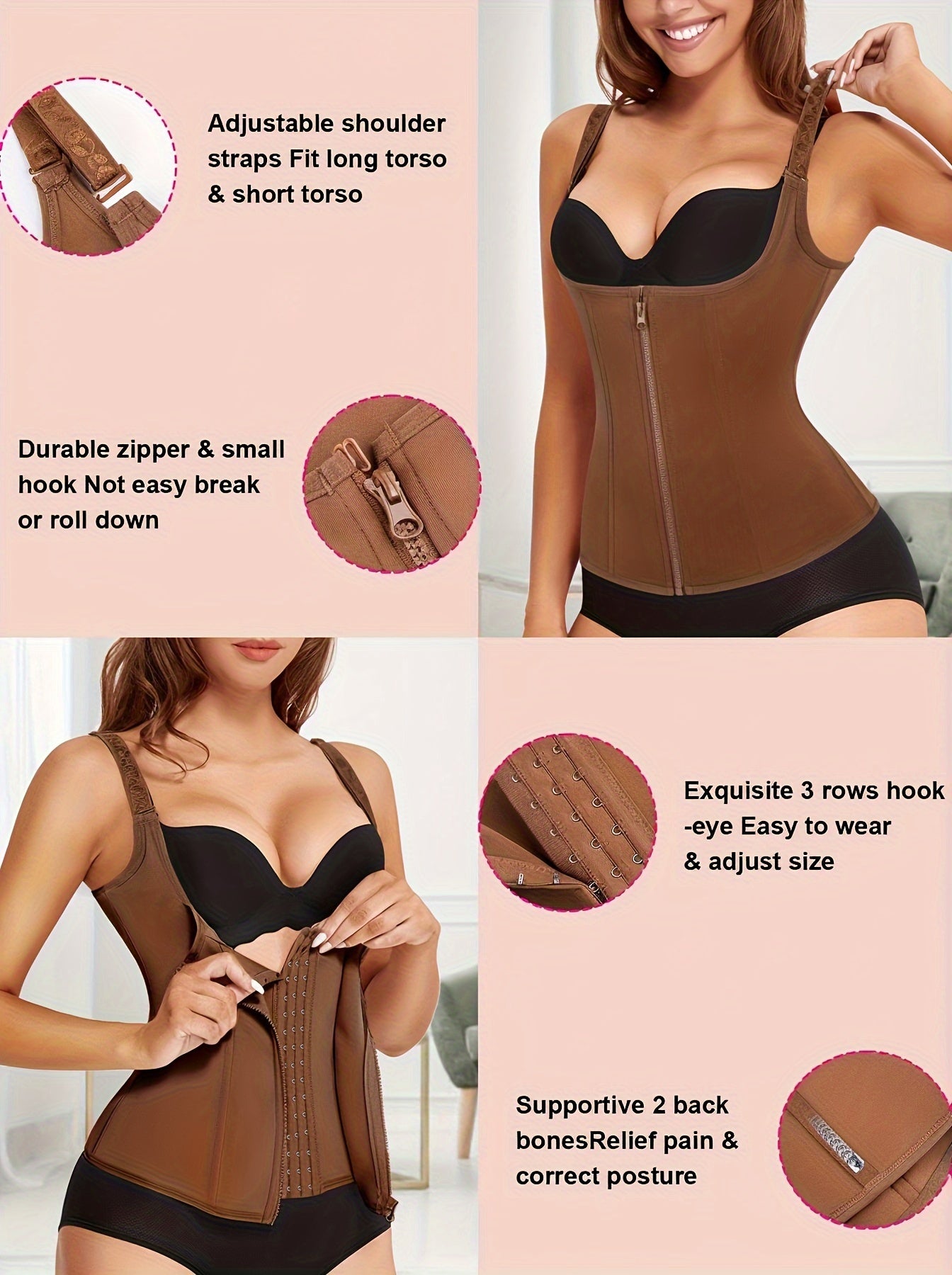 Waist Trainer Corset with Straps