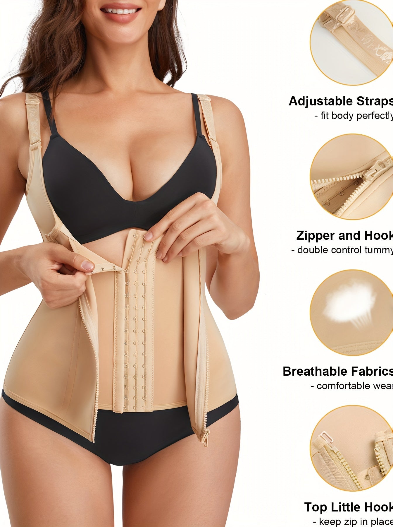 Waist Trainer Corset with Straps