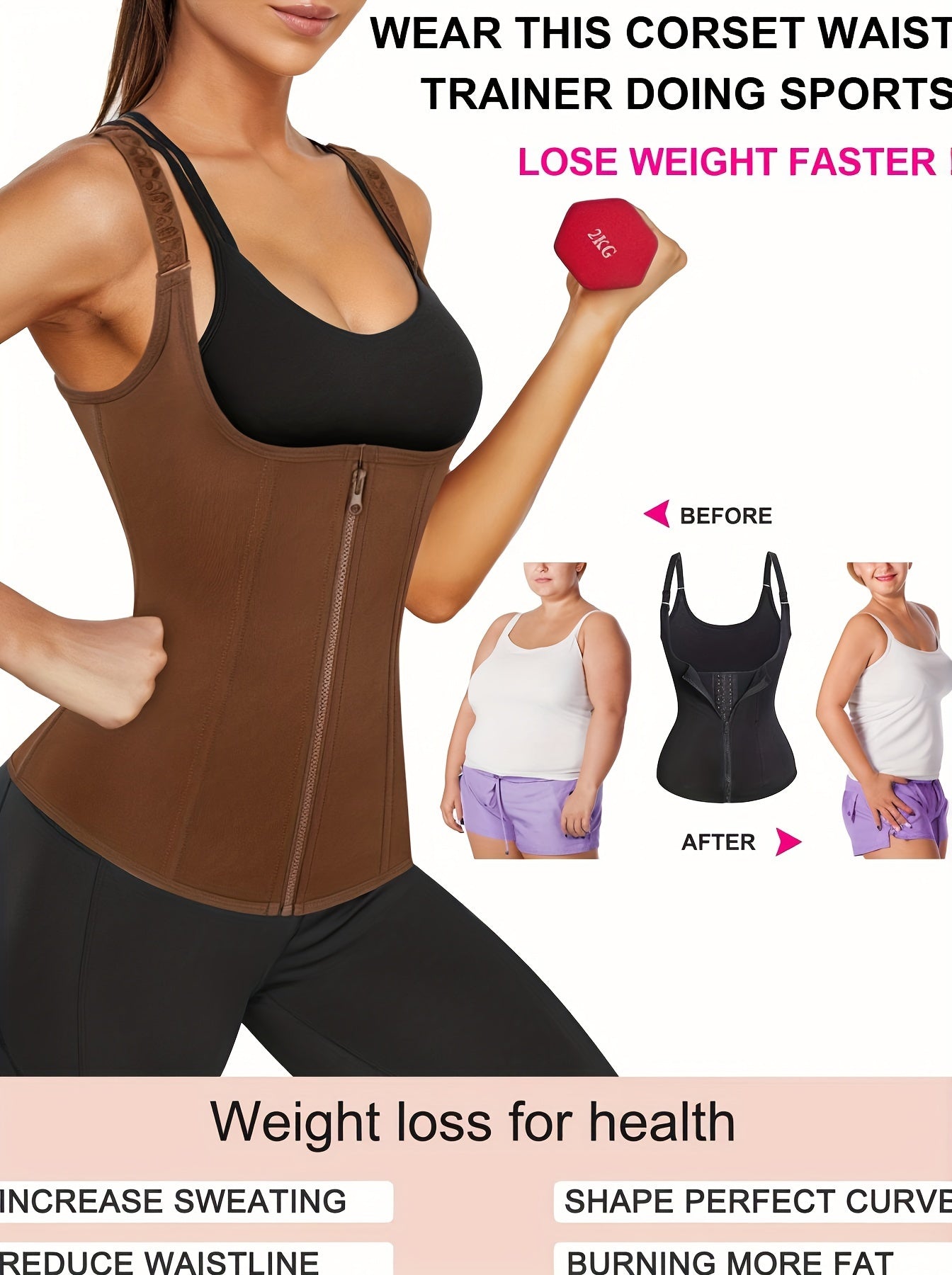 Waist Trainer Corset with Straps