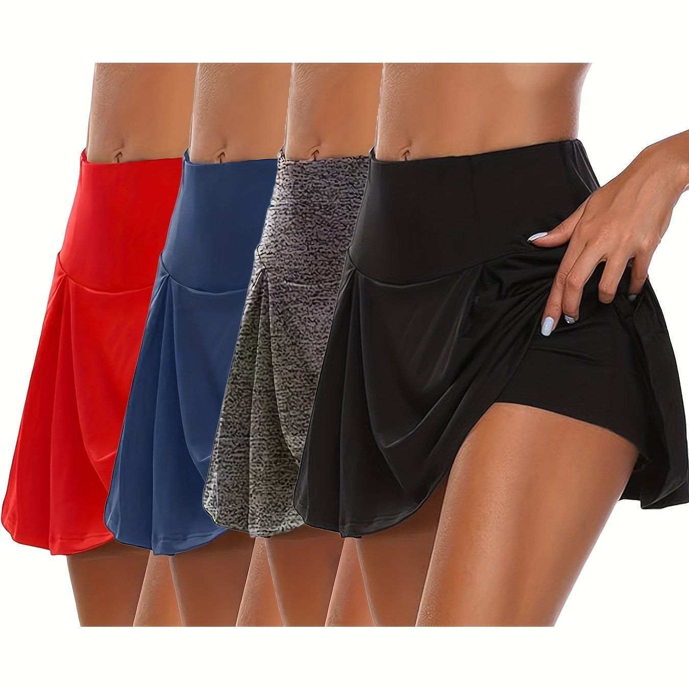 FlowEase 4-Pack Active Skorts