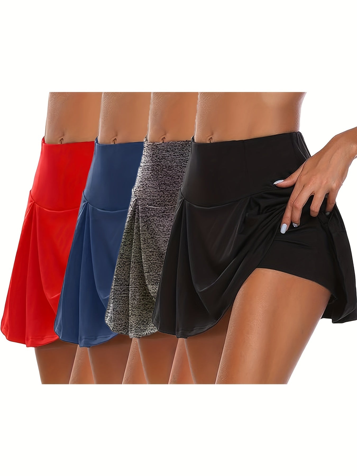 FlowEase 4-Pack Active Skorts