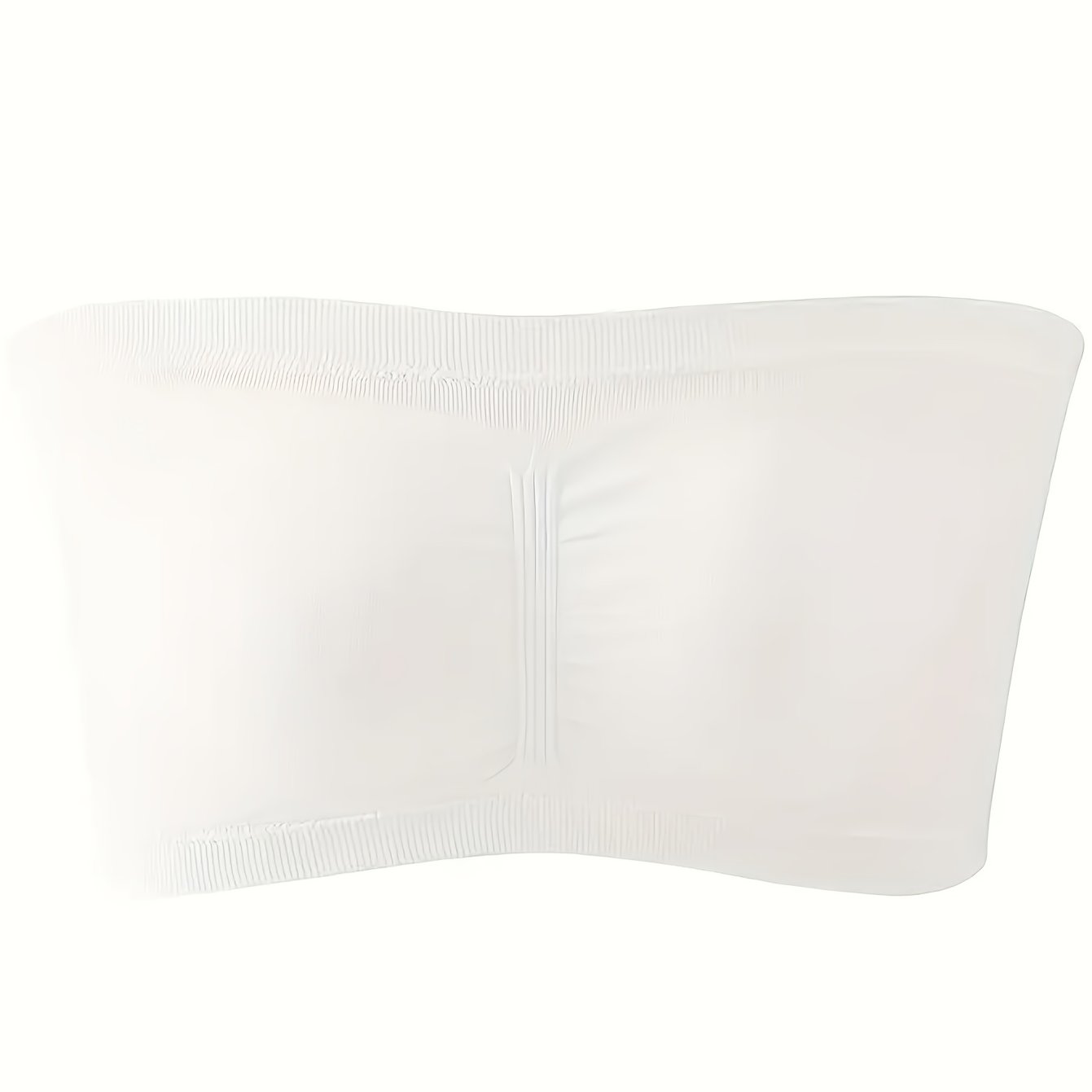 Plus Size Double-Layer Seamless Strapless Bra Top – Anti-Slip with Removable Pads (Black)