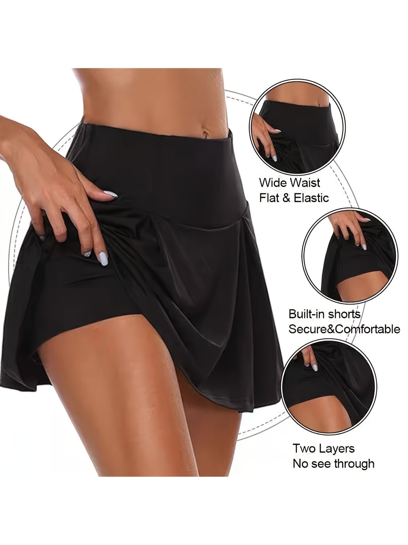 FlowEase 4-Pack Active Skorts